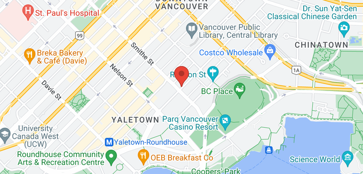 map of 904 885 CAMBIE STREET